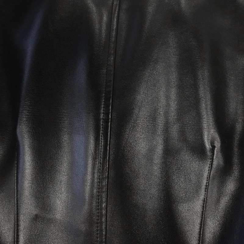vinyl leather blazer